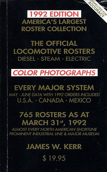Official Locomotive Rosters 1992