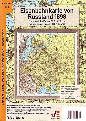  Eisenbahnkarte von Russland 1898
