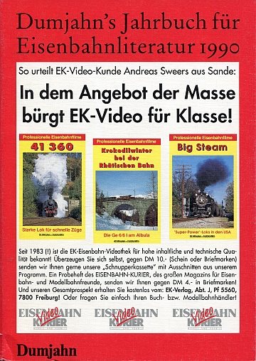 Dumjahn’s Jahrbuch für Eisenbahnliteratur 1990