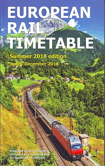 European Rail Timetable Summer 2018 edition