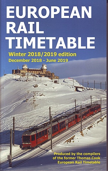 European Rail Timetable Winter 2018/2019 edition