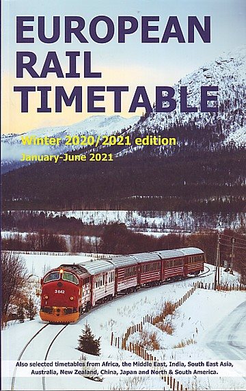 European Rail Timetable Winter 2020/2021 edition