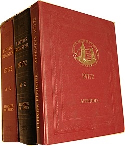 Lloyd’s Register of Ships 1971-72 (3 vol) 