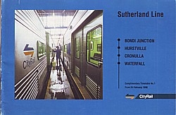 Sydney: Sutherland Line timetable 1996
