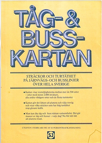 Tåg- & busskartan 1983