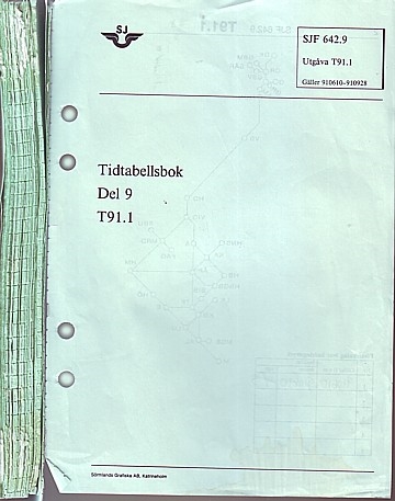 Tidtabellsbok Del 9 T91.1
