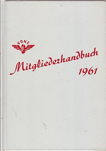 VDNE Mitgliederhandbuch 1961
