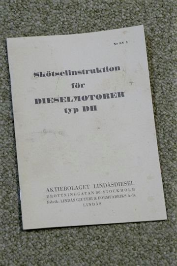 Skötselinstruktion för dieselmotorer typ DH
