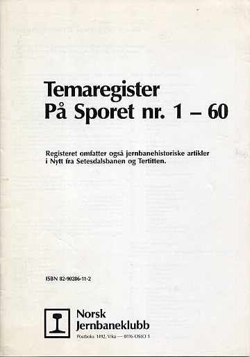 Temaregister På Sporet nr 1-60