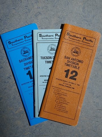 Southern Pacific tjänstetidtabeller