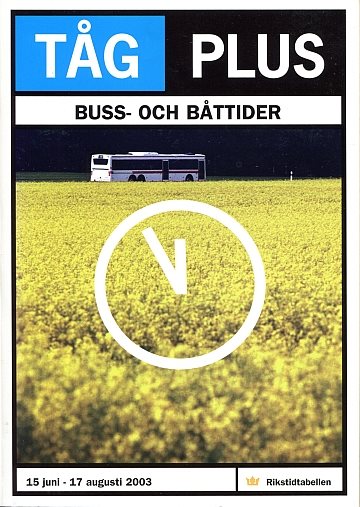 TågPlus Buss- och båttider 2003-06-15--2003-08-17