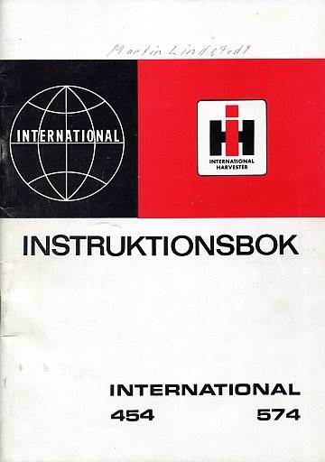 International 454, 574 instruktionsbok
