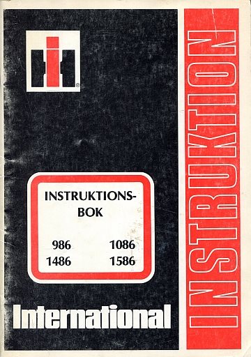International 986, 1086, 1486, 1586 instruktionsbok