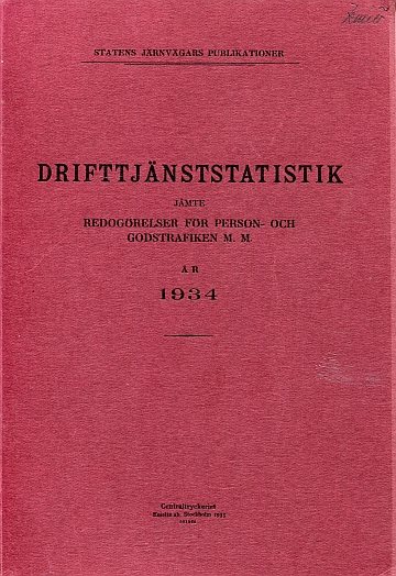 Drifttjänststatistik år 1934