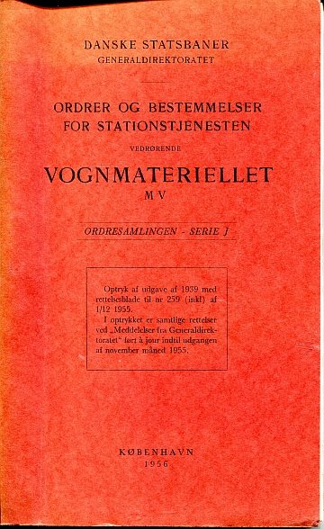 order .. vedrørende Vognmateriellet