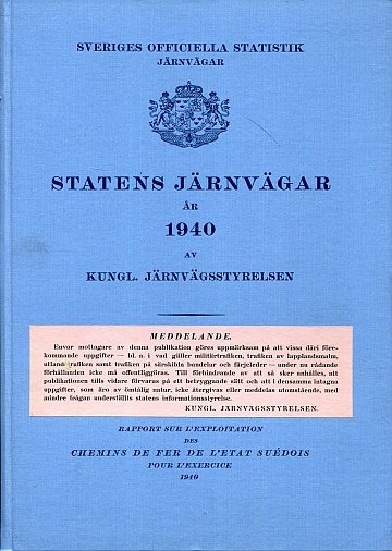  Statens Järnvägar år 1940