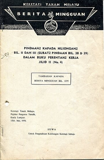 Malayan Railway 1970 rolling stock list