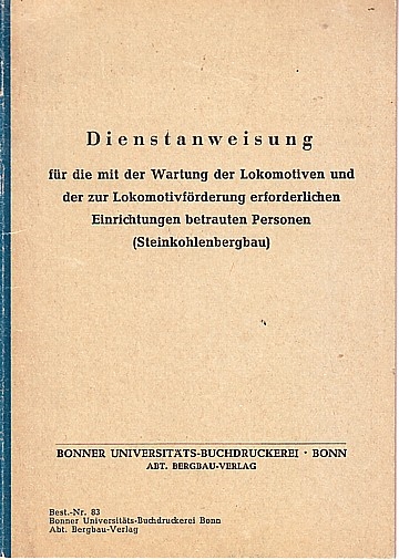 Dienstanweisung.... Steinkohlenbergbau