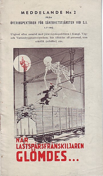 Meddelande Nr 2 från Överinspektören för säkerhetstjänsten vid SJ 1/7 1942