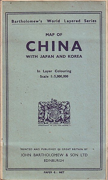 China with Japan and Korea map.