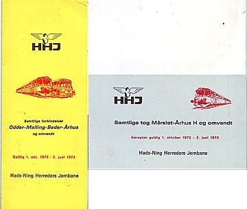 HHJ tidtabeller 1972/73