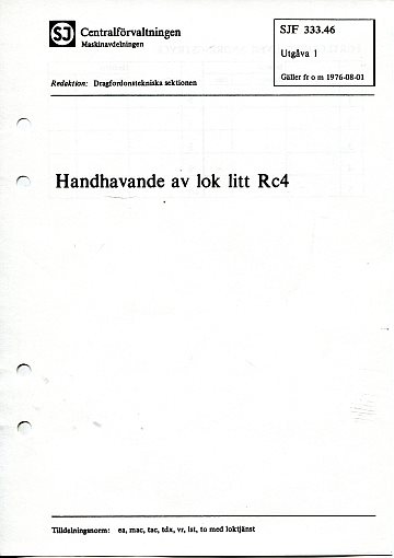 Handhavande av lok litt Rc4