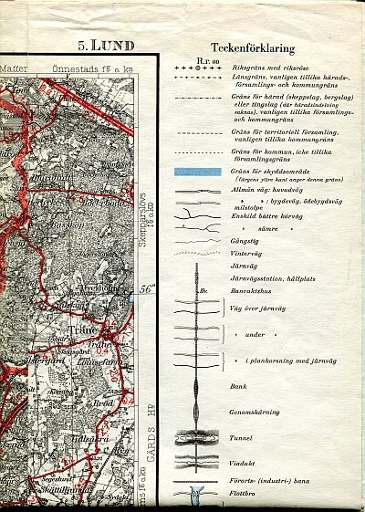 Generalstabskartan blad 5 Lund