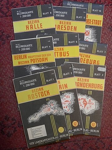 DDR Bezirkskarte (9 blad)