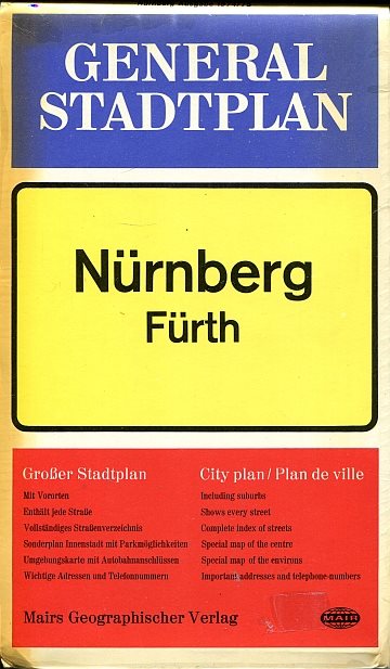 Nürnberg Fürth Generalstadtplan