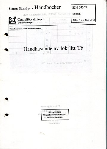 Handhavande av lok litt Tb