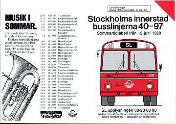 Stockholms innerstad busslinjerna 40-97, 1989