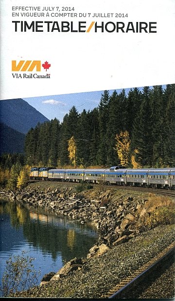 VIA Timetable 2014