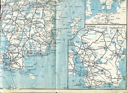 Sveriges Kommunikationer 1943-09 karta