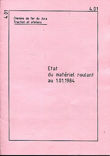 Chemins de fer du Jura stock list 1984