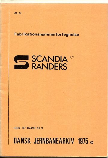 Scandia Randers fabrikationsnummerfortegnelse