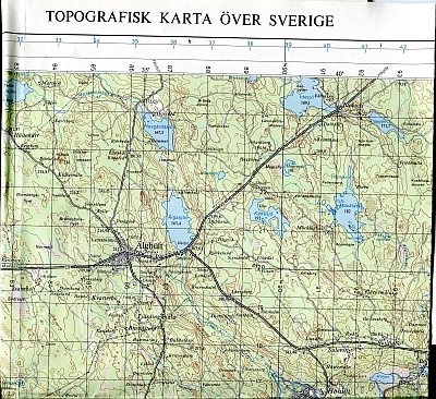 Topografisk karta: 5F Åseda SO