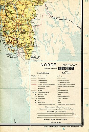 Norsk linjenätskarta 1980