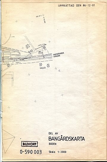 Bangårdskarta Boden 1986