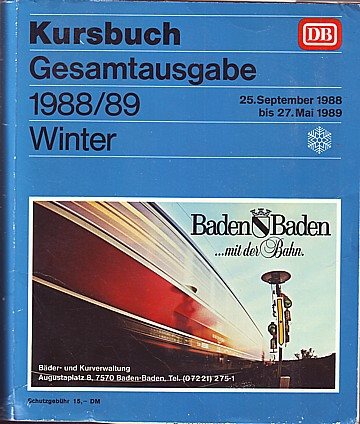 DB Kursbuch 1988/89 Winter 