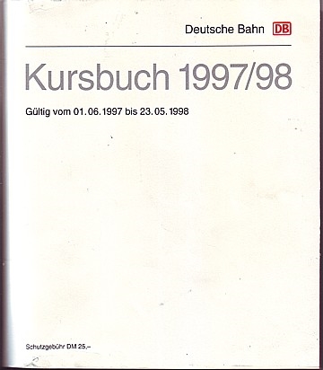 DB Kursbuch 1997/98