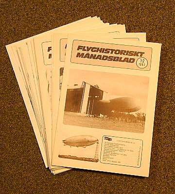Flyghistoriskt Månadsblad 1987-88 (20 nr)