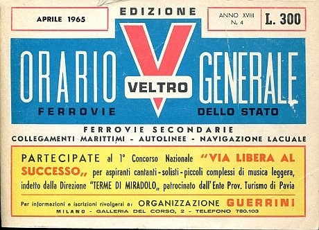 Veltro Orario Generale April 1965