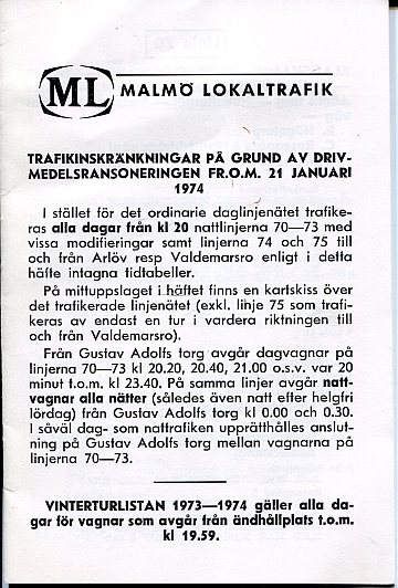 ML trafikinskränkningar 1974