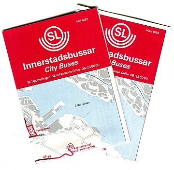 SL Innerstadsbussar 1988+1989