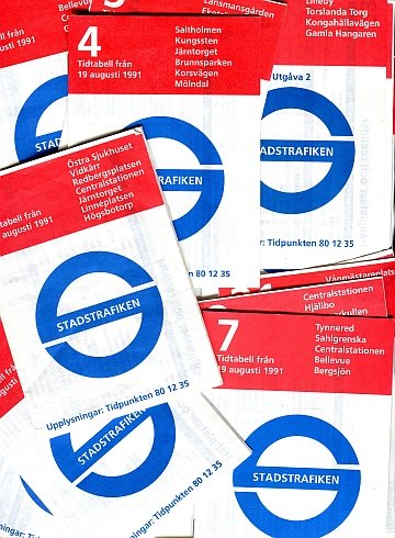 Göteborg stadstrafik 1991 (36 häften)