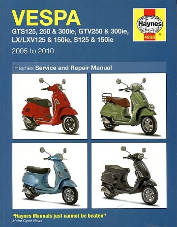 Vespa GTS125 etc 2005 to 2010