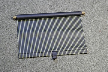 Rullgardin från sovvagn.