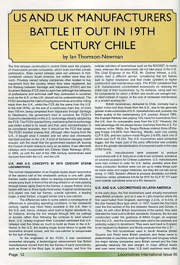 US and UK manufacturers battle it out in 19th century Chile