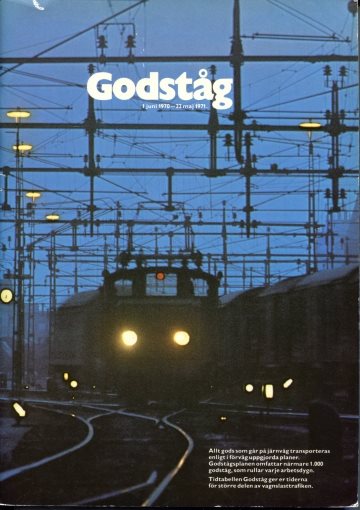 Godståg 1 juni 1970-22 maj 1971