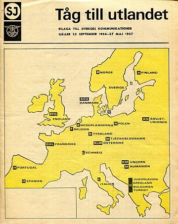 Tåg till utlandet 1966-67 vintern